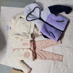 6 pc Baby girl toddler clothing lot NWT Nicole Miller Carter's outfit jacket 18M